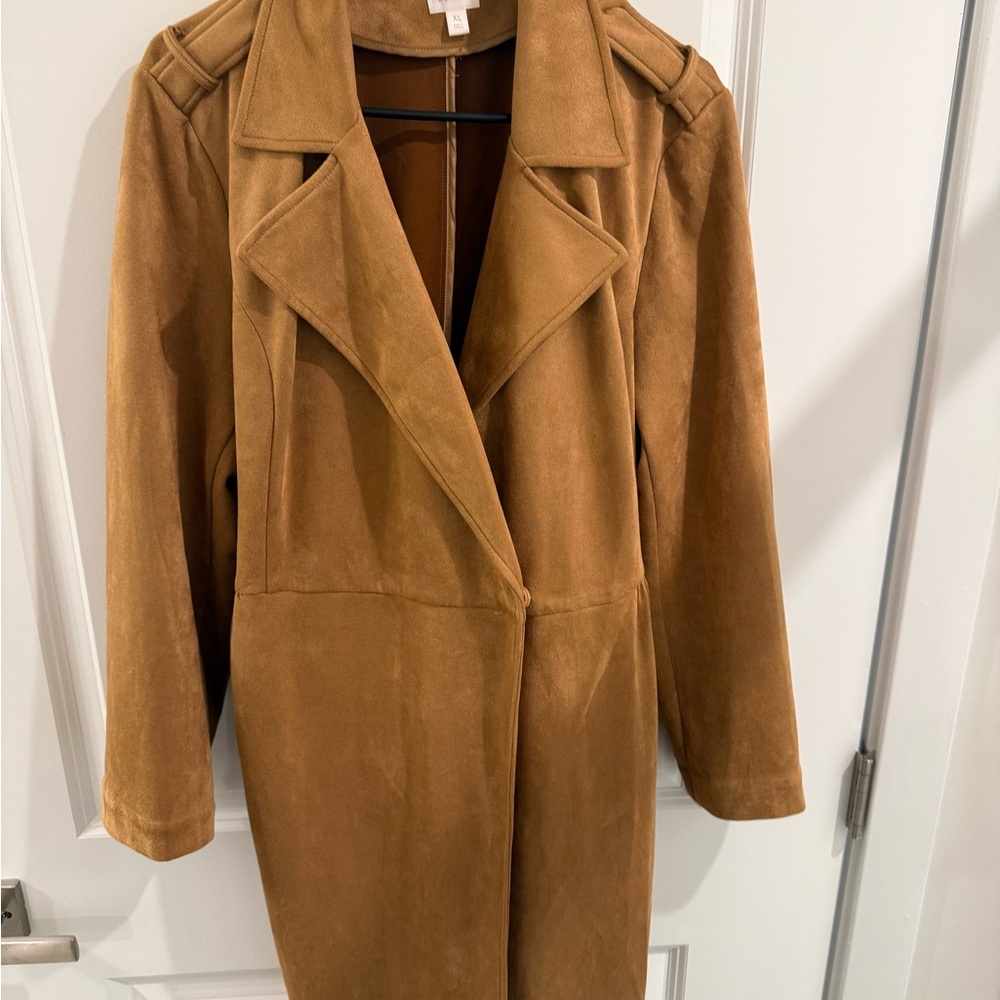 LC Lauren Conrad Camel Trench Coat
